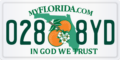 FL license plate 0288YD