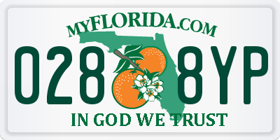FL license plate 0288YP