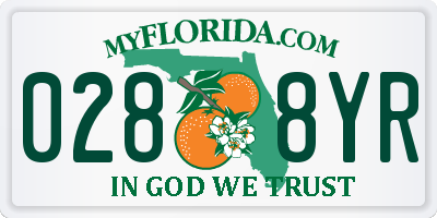 FL license plate 0288YR