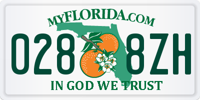 FL license plate 0288ZH