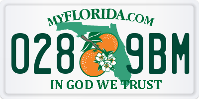 FL license plate 0289BM