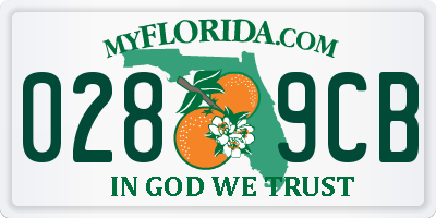 FL license plate 0289CB