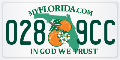 FL license plate 0289CC