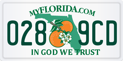FL license plate 0289CD
