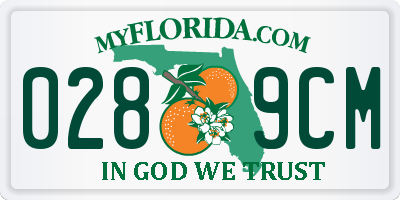 FL license plate 0289CM