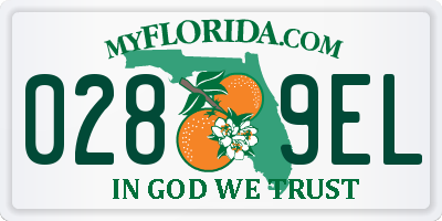 FL license plate 0289EL