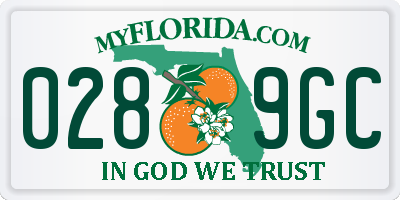 FL license plate 0289GC