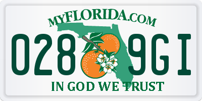 FL license plate 0289GI