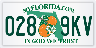 FL license plate 0289KV