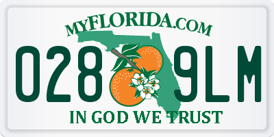 FL license plate 0289LM