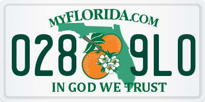 FL license plate 0289LO