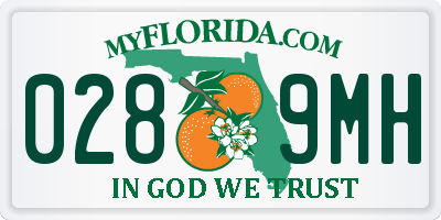 FL license plate 0289MH