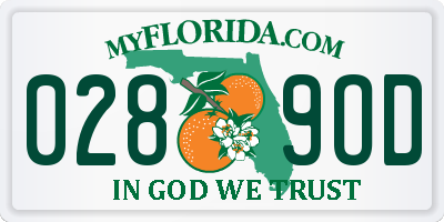FL license plate 0289OD