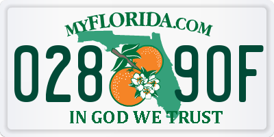 FL license plate 0289OF