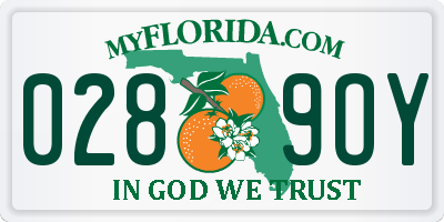 FL license plate 0289OY