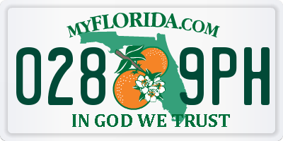 FL license plate 0289PH