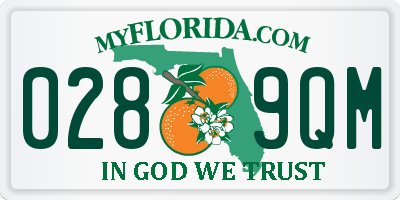 FL license plate 0289QM