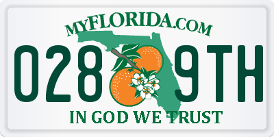 FL license plate 0289TH