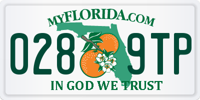 FL license plate 0289TP