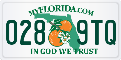 FL license plate 0289TQ