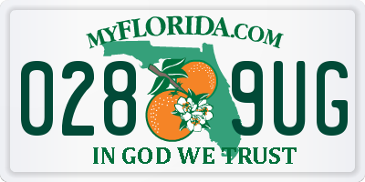 FL license plate 0289UG