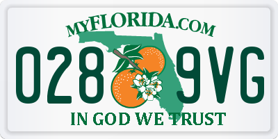 FL license plate 0289VG