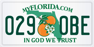 FL license plate 0290BE