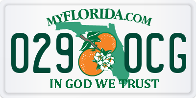 FL license plate 0290CG