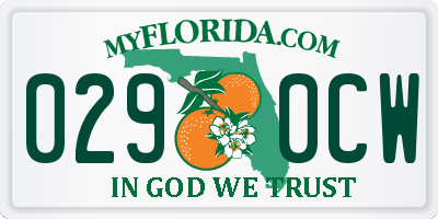 FL license plate 0290CW