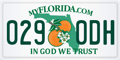 FL license plate 0290DH
