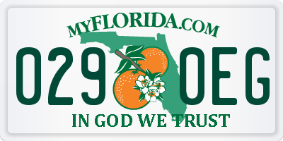 FL license plate 0290EG