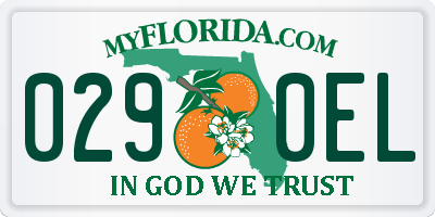 FL license plate 0290EL