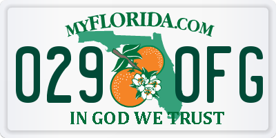 FL license plate 0290FG
