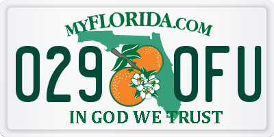 FL license plate 0290FU