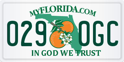 FL license plate 0290GC
