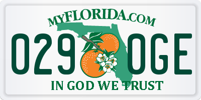 FL license plate 0290GE