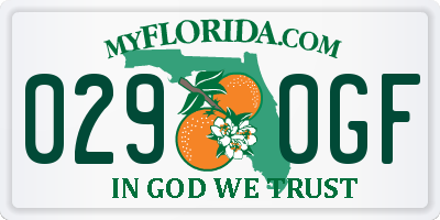 FL license plate 0290GF