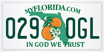 FL license plate 0290GL