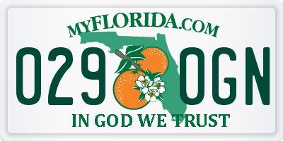 FL license plate 0290GN
