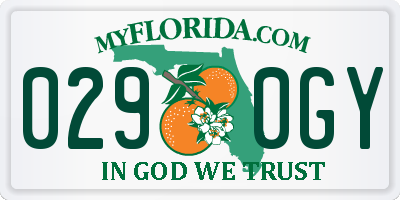 FL license plate 0290GY