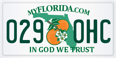 FL license plate 0290HC