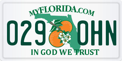 FL license plate 0290HN