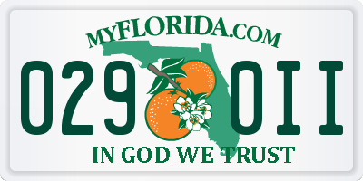 FL license plate 0290II