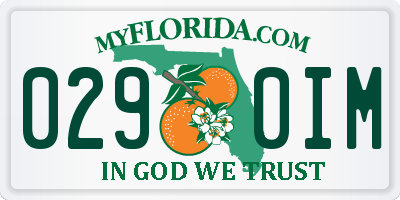 FL license plate 0290IM