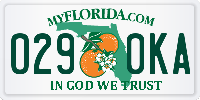FL license plate 0290KA