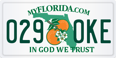 FL license plate 0290KE
