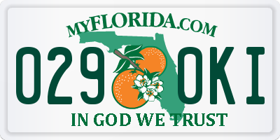 FL license plate 0290KI