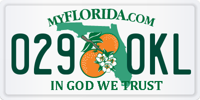 FL license plate 0290KL