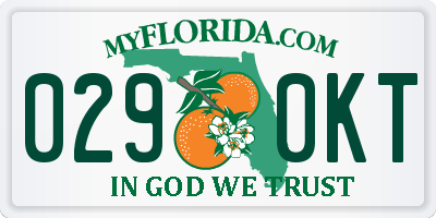 FL license plate 0290KT