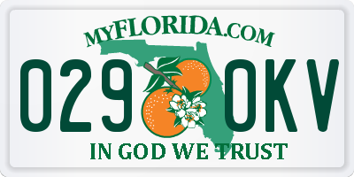 FL license plate 0290KV